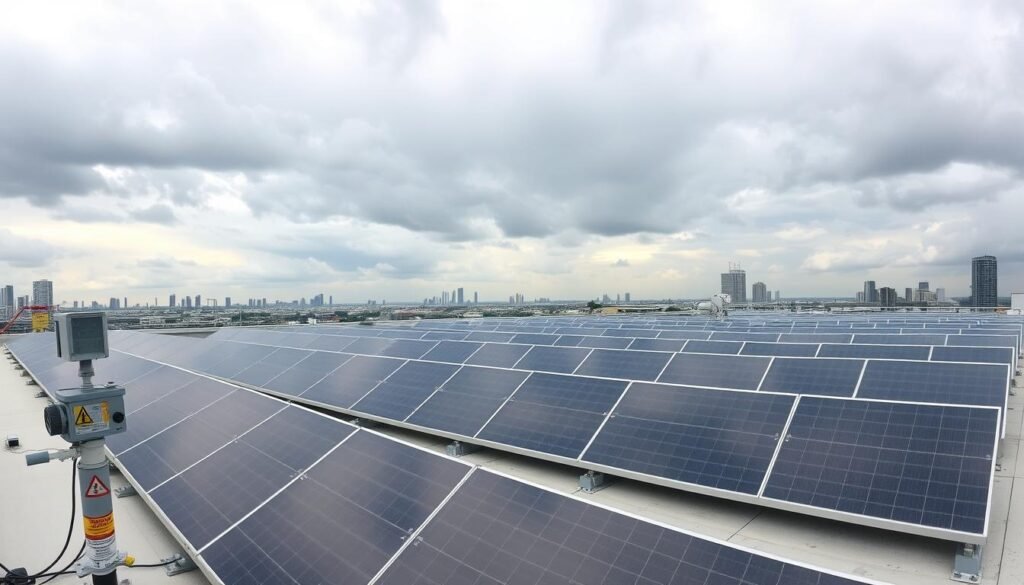 risques climatiques panneaux solaires