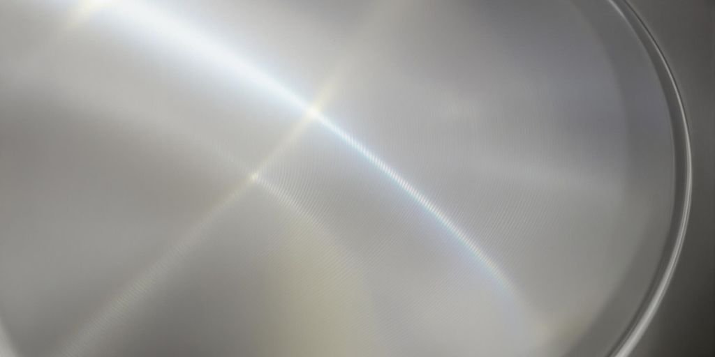 Thin slice of shiny silicon