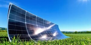 Flexible solar panel in the great outdoors.