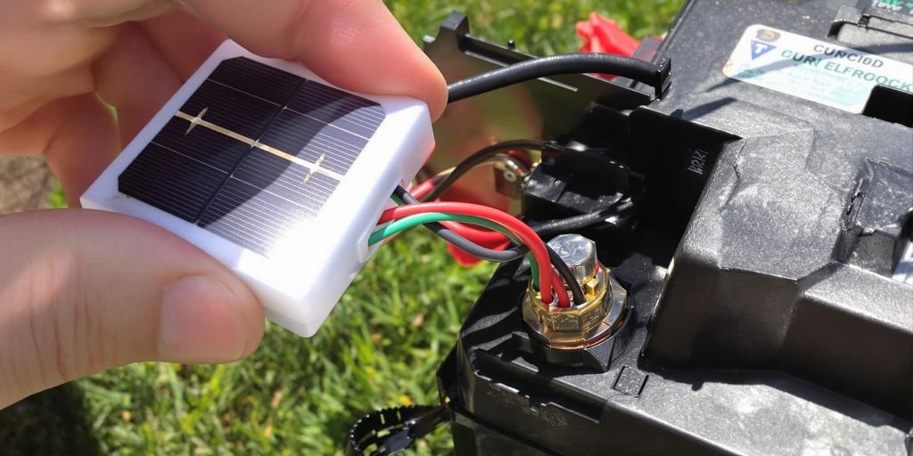 branchement panneau solaire sur batterie 12 V: Panneau solaire et batterie