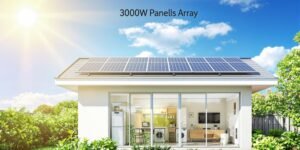 Solar panel powering house, appliances