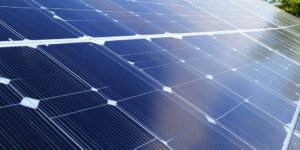 Futuristic solar panels, advanced photovoltaic cells