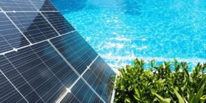 Swimming pool solar panel, hot water