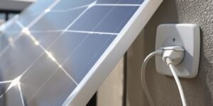 Solar panel plugged into 220V socket