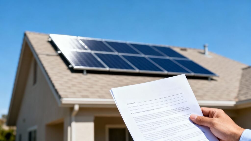 Panneau solaire et contrat pour raccordement photovoltaïque