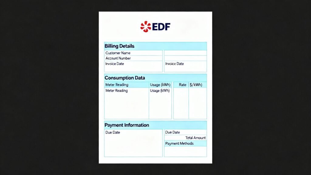 Example of EDF-OA Solar Invoice