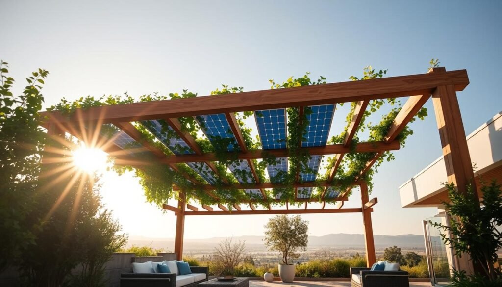 Transition énergétique avec pergola solaire