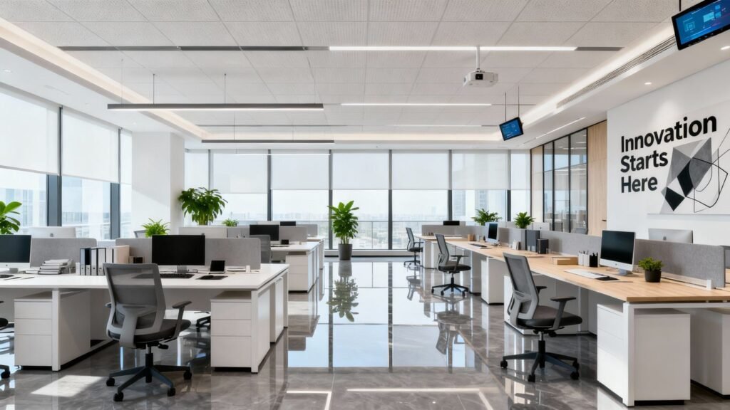 Modern office with natural light