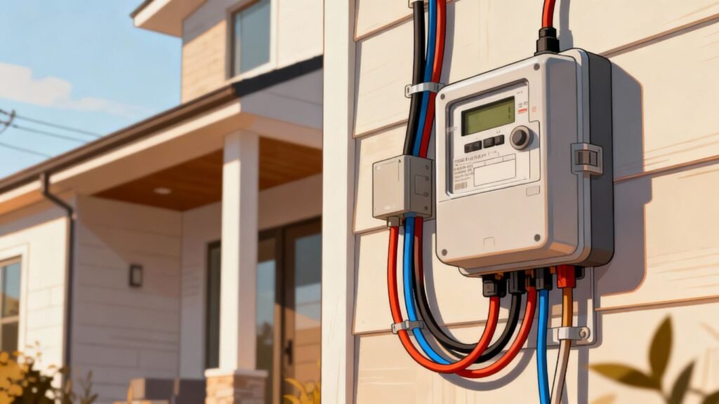 Connexion électrique d'une maison au réseau Enedis.