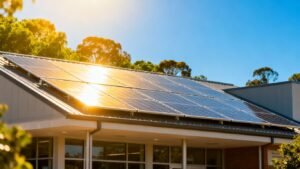 Solar panels on a municipal building