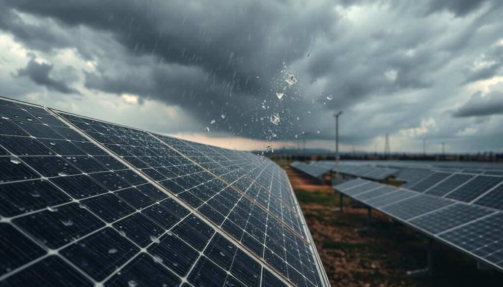 Impact grêle installations solaires Impact grêle installations solaires