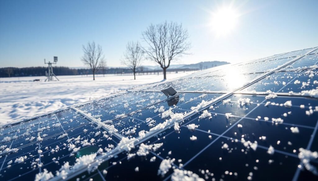 production panneau solaire hiver